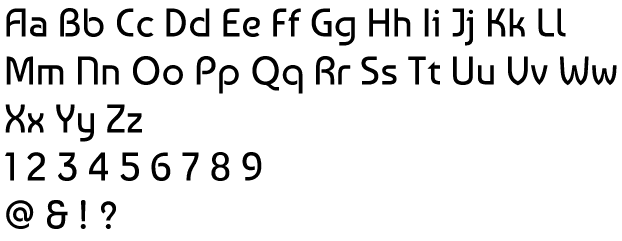 Alphabet Baumans (lettres, chiffres et signes)