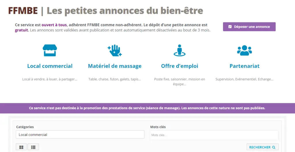 FFMBE Petites annonces bien-être ffmbe.fr