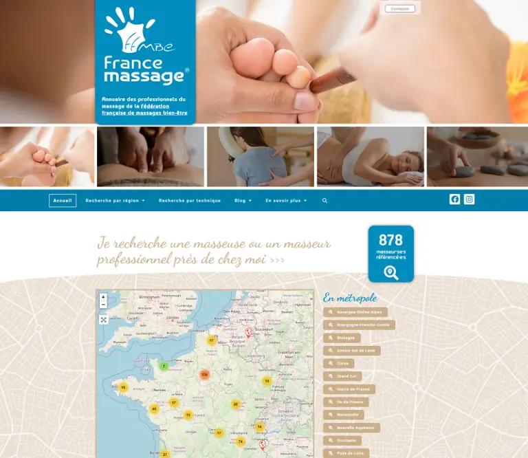 annuaire France massage - page d'accueil