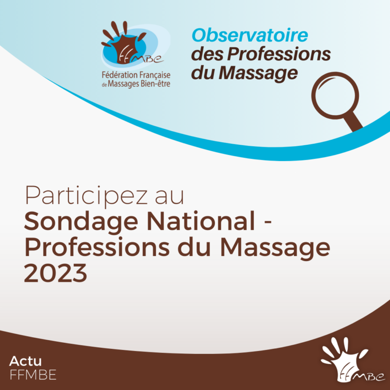 Sondage national FFMBE Professions du massage 2023