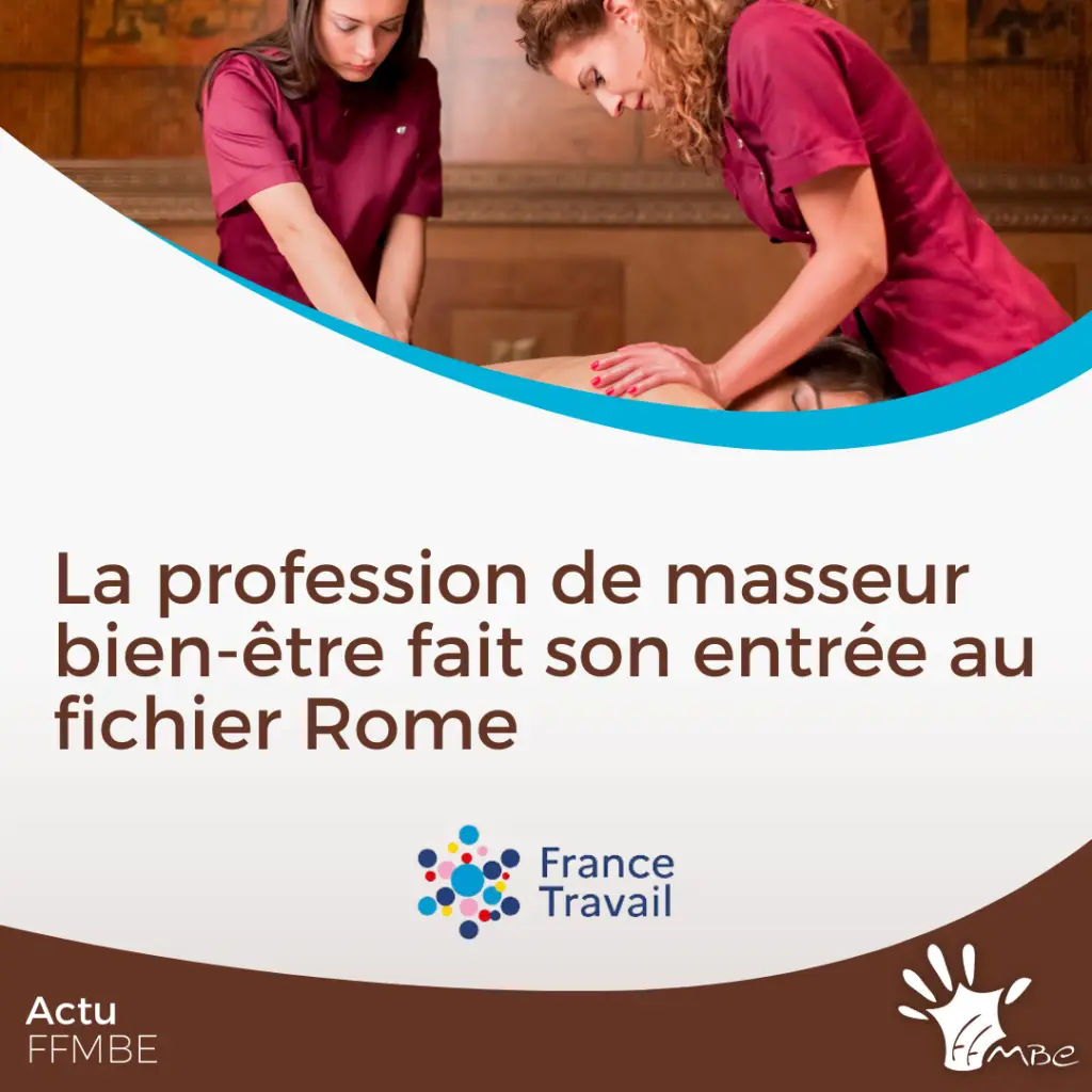 Infolettre octobre 2024 profession masseur fait son entrée au fichier ROME